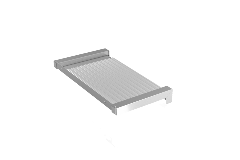 Fensterbank Austrittsprofil Abdeckung Alu blank, inklusive Putzabschluss