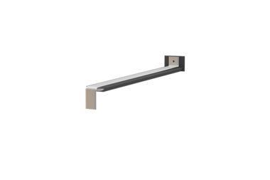 Window sill butt connector H500D, Softline Plus variant, surface finish bright aluminum, projection 280 mm