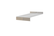 Window sill including push-fit connector H500D, Softline Plus variant, blank aluminum surface, projection 280 mm