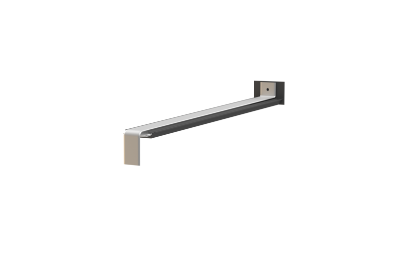 Window sill butt connector H500D, variant Softline Plus, surface aluminum blank, projection 300 mm
