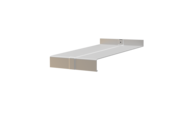 Window sill including push-fit connector H500D, Softline Plus variant, blank aluminum surface, projection 300 mm