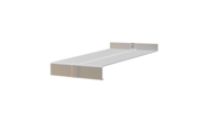 Window sill including push-fit connector H500D, Softline Plus variant, blank aluminum surface, projection 320 mm