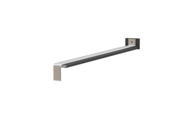 Window sill butt connector H500D, Softline Plus variant, surface bare aluminum, projection 340 mm