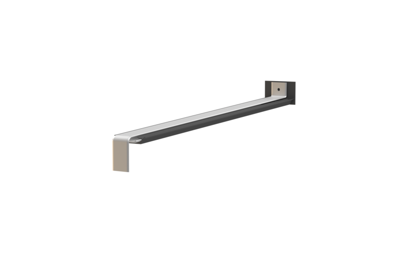 Window sill butt connector H500D, Softline Plus variant, surface bare aluminum, projection 340 mm