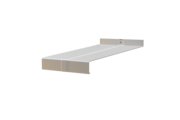 Window sill including push-fit connector H500D, Softline Plus variant, blank aluminum surface, projection 340 mm