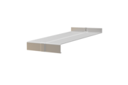 Window sill including push-fit connector H500D, Softline Plus variant, blank aluminum surface, projection 360 mm