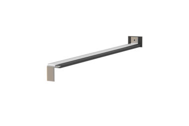 Window sill butt connector H500D, Softline Plus variant, surface bare aluminum, projection 380 mm