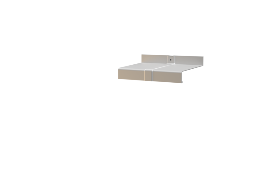 Fensterbank inklusive Stossverbinder, Variante Standard, Oberläche Alu blank, Ausladung 110 mm