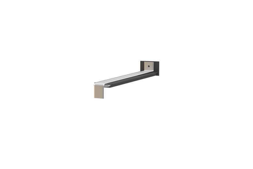 Window sill butt connector, standard version, surface bare aluminum, projection 190 mm