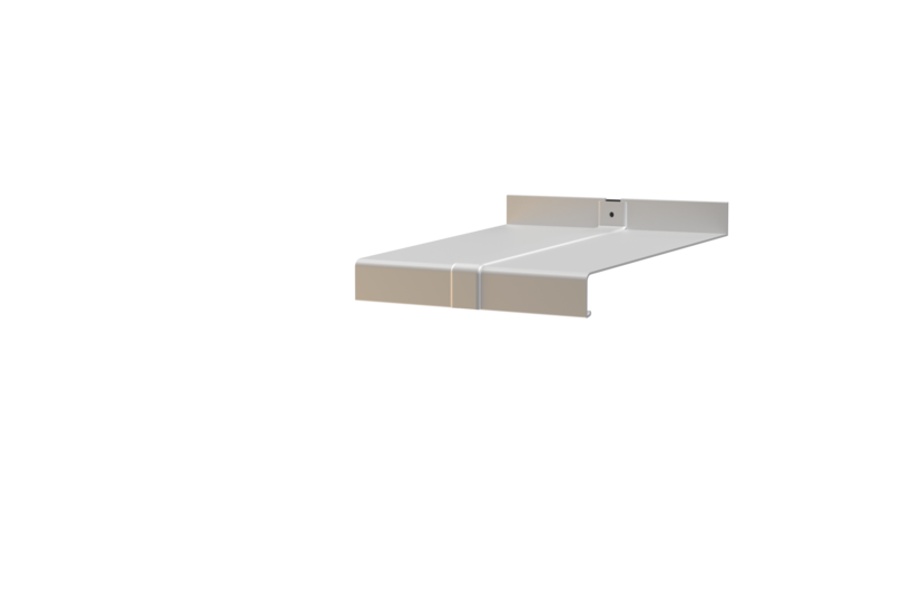 Window sill including butt connector, standard version, blank aluminum surface, projection 190 mm