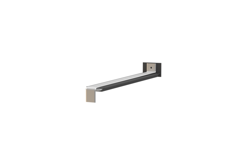 Window sill butt connector, standard version, surface bare aluminum, projection 230 mm