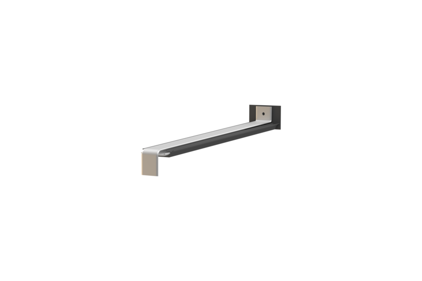 Window sill butt connector, standard version, surface finish bright aluminum, projection 250 mm