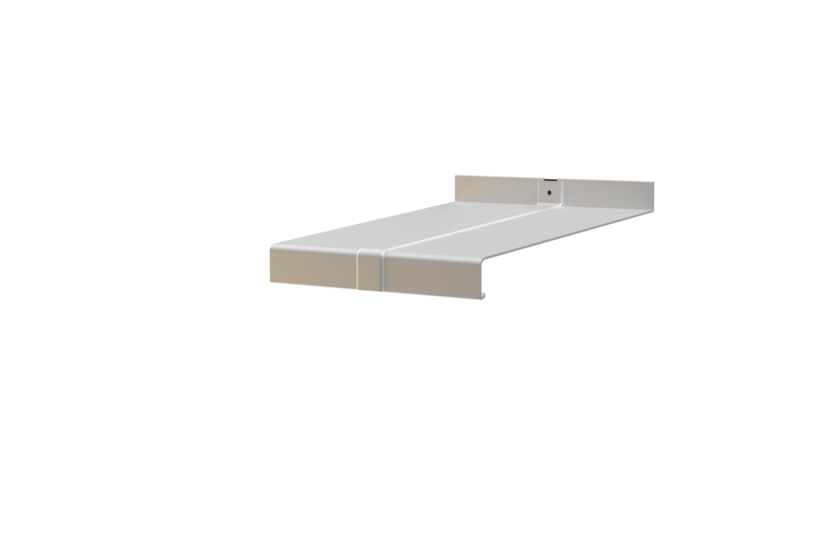 Window sill including butt connector, standard version, blank aluminum surface, projection 250 mm