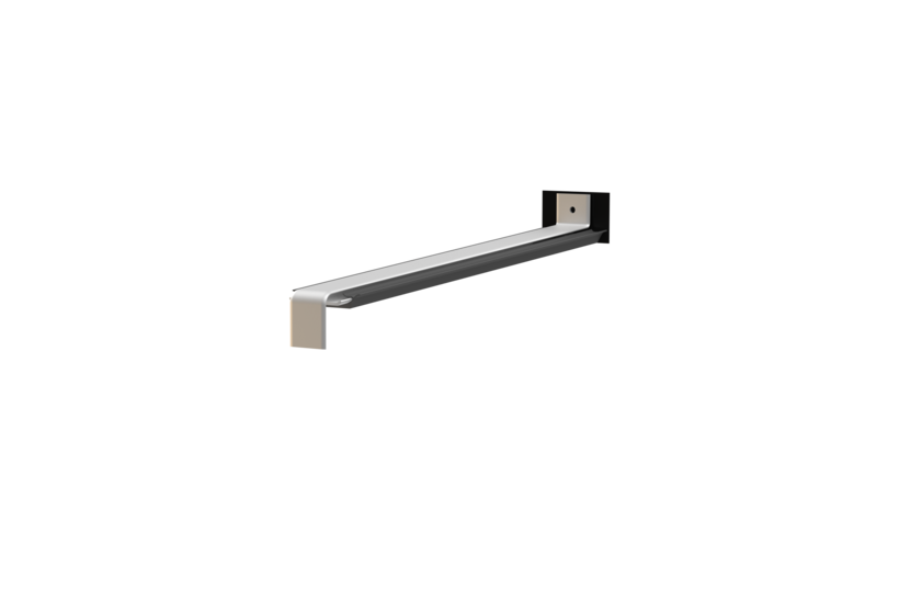 Window sill butt connector, standard version, surface bare aluminum, projection 270 mm