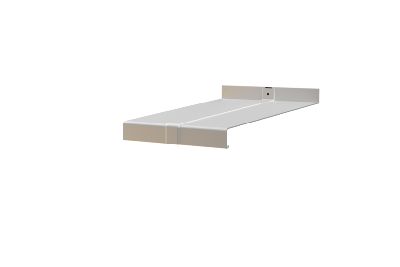 Window sill including butt connector, standard version, blank aluminum surface, projection 270 mm
