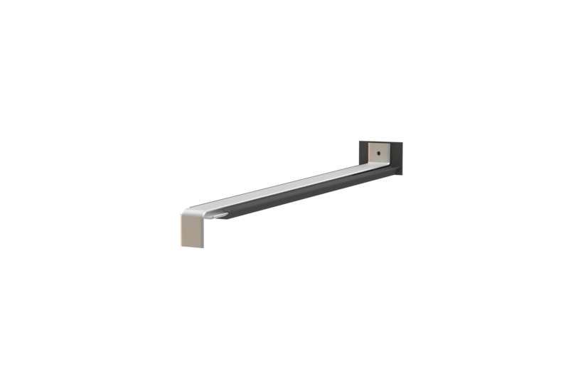 Window sill butt connector, standard version, surface finish bright aluminum, projection 290 mm