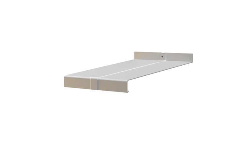 Fensterbank inklusive Stossverbinder, Variante Standard, Oberläche Alu blank, Ausladung 310 mm