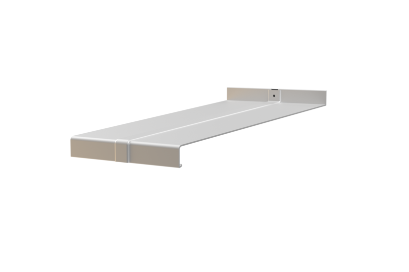 Window sill butt connector, standard version, surface finish bright aluminum, projection 390 mm