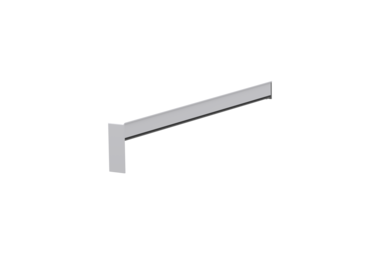 Sliding closure A 500 V, color blank aluminum, projection 280 mm, alignment left, view inside