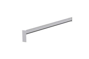 Sliding closure A 500 V, color blank aluminum, projection 360 mm, alignment left, view inside