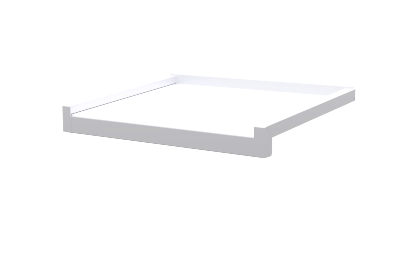 Window sill incl. sliding closure, color bright aluminum, projection 380 mm