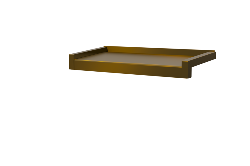 Fensterbank inkl. Gleitabschluss, Farbe E6/C33, Ausladung 210 mm