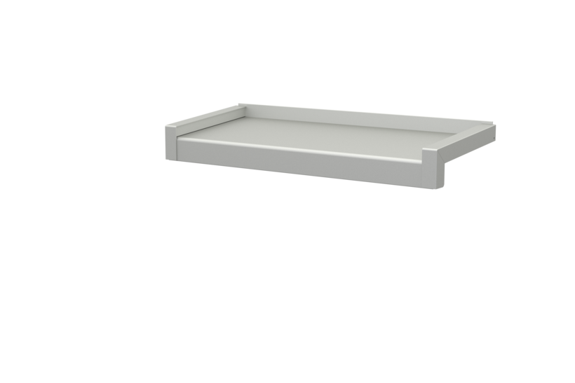 Fensterbank inkl. Gleitabschluss, Farbe EV1, Ausladung 195 mm