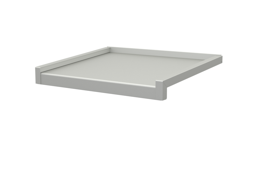 Fensterbank inkl. Gleitabschluss, Farbe EV1, Ausladung 400mm