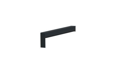 Gleitabschluss A 500 V, Farbe RAL 7016, Ausladung 195 mm, Ausrichtung links, Ansicht innen