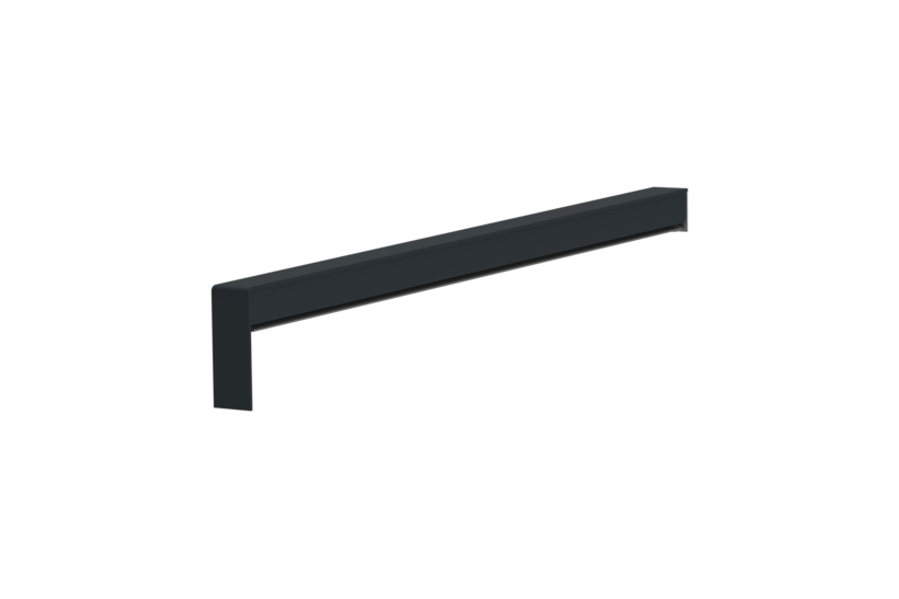 Gleitabschluss A 500 V, Farbe RAL 7016, Ausladung 340 mm, Ausrichtung links, Ansicht innen