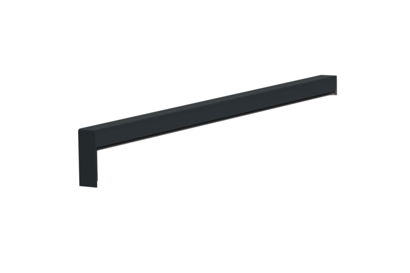 Gleitabschluss A 500 V, Farbe RAL 7016, Ausladung 400 mm, Ausrichtung links, Ansicht innen