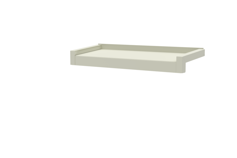 Fensterbank inkl. Gleitabschluss, Farbe RAL 9016, Ausladung 180 mm