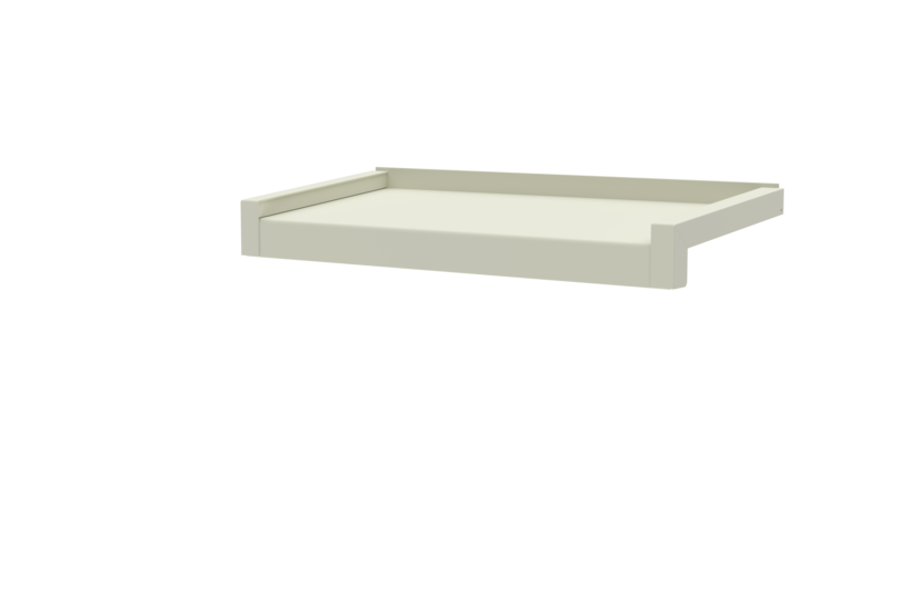 Fensterbank inkl. Gleitabschluss, Farbe RAL 9016, Ausladung 225 mm