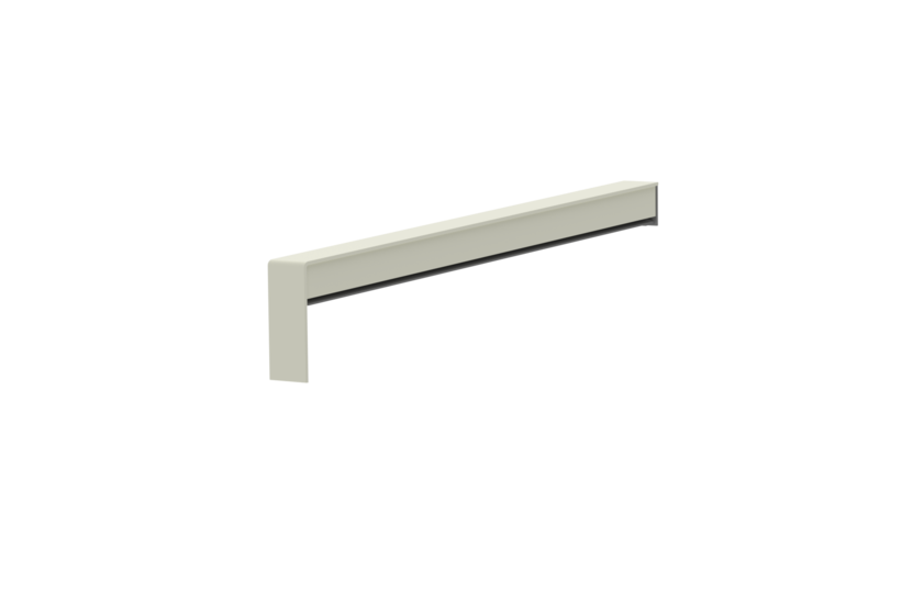 Sliding closure A 500 V, color RAL 9016, alignment right, view inside, projection 280 mm