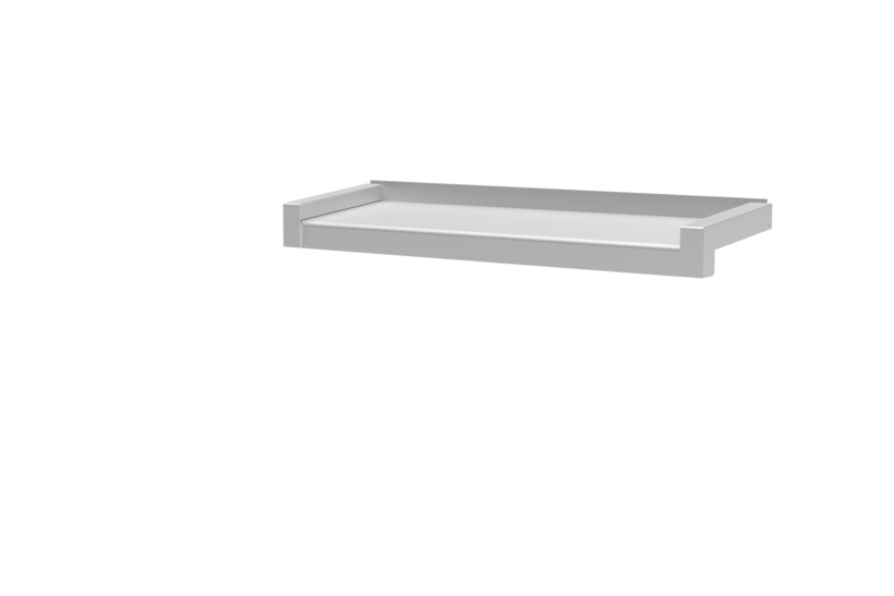 Fensterbank, Variante Standard, inklusive Gleitabschluss, Ausladung 150 mm