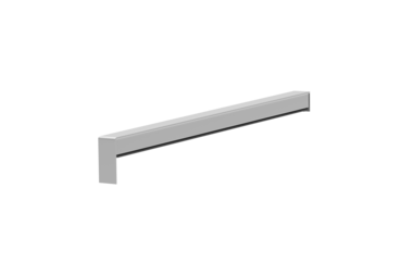 Sliding closure A 500 V/24, standard version, surface finish bright aluminum, alignment left, view inside, projection 330 mm