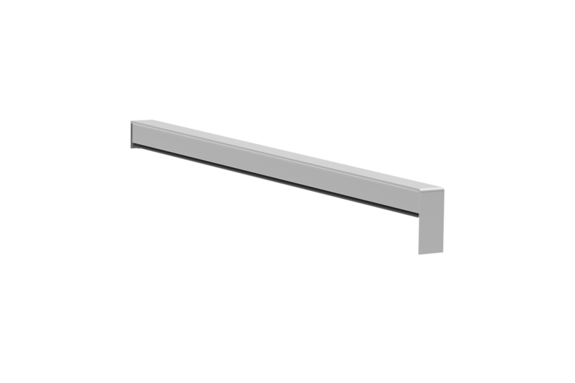 Sliding closure A 500 V/24, standard version, surface finish bright aluminum, alignment right, view inside, projection 350 mm