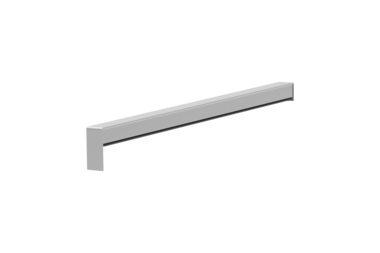 Sliding closure A 500 V/24, standard version, surface bare aluminum, alignment left, view inside, projection 350 mm