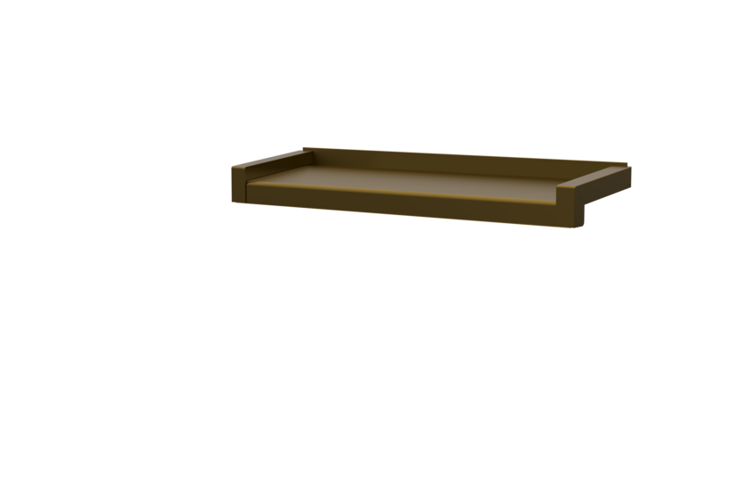 Window sill, standard version, including sliding closure, E6/C33, projection 150 mm