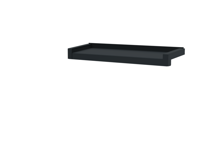 Window sill, standard version, including sliding closure, surface RAL 7016 projection 150 mm