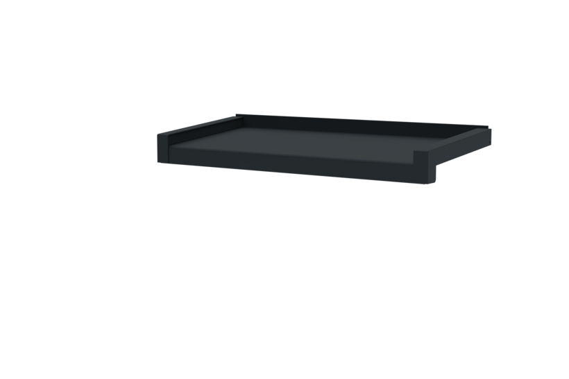 Window sill, standard version, including sliding closure, surface RAL 7016 projection 210 mm
