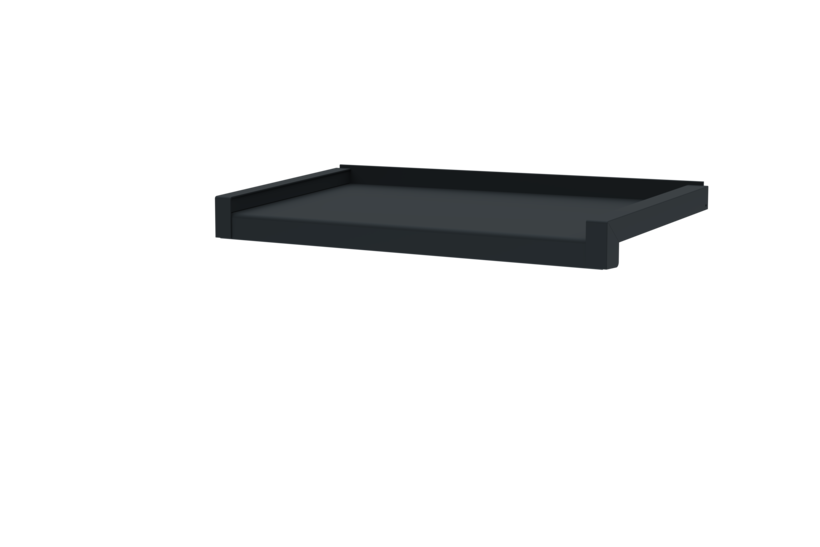 Window sill, standard version, including sliding closure, surface RAL 7016 projection 230 mm