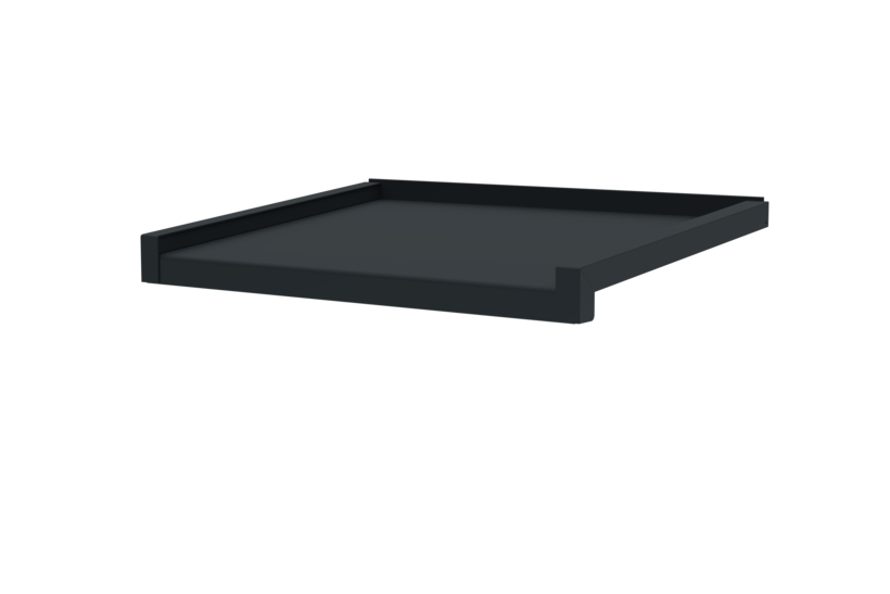 Window sill, standard version, including sliding closure, surface RAL 7016 projection 370 m