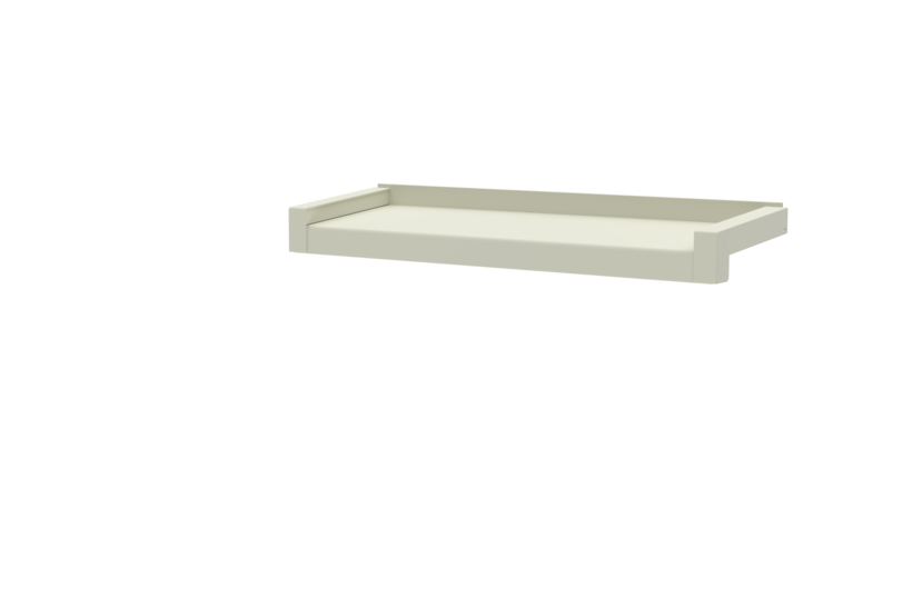 Fensterbank, Variante Standard, inklusive Gleitabschluss, Oberfläche RAL 9016 Ausladung 150 mm