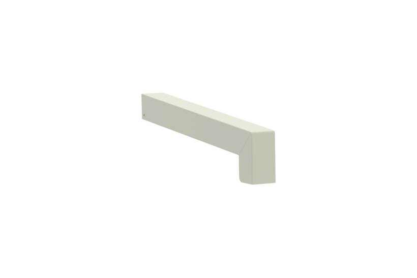 Sliding closure A 500 V/24, standard version, surface RAL 9016, alignment left, external view, projection 230 mm