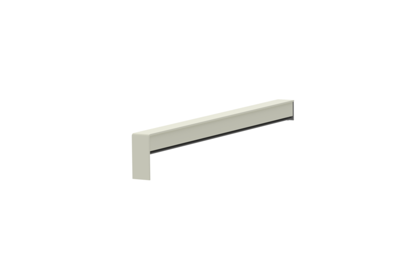 Sliding closure A 500 V/24, standard version, surface RAL 9016, alignment left, view inside, projection 250 mm