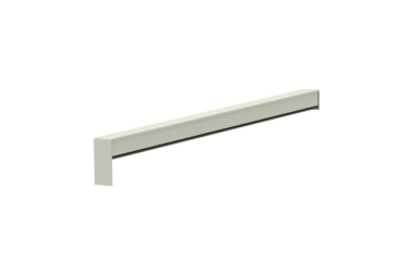 Sliding closure A 500 V/24, standard version, surface RAL 9016, alignment left, view inside, projection 350 mm