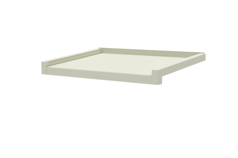 Window sill, standard version, including sliding closure, surface RAL 9016 Projection 350 mm