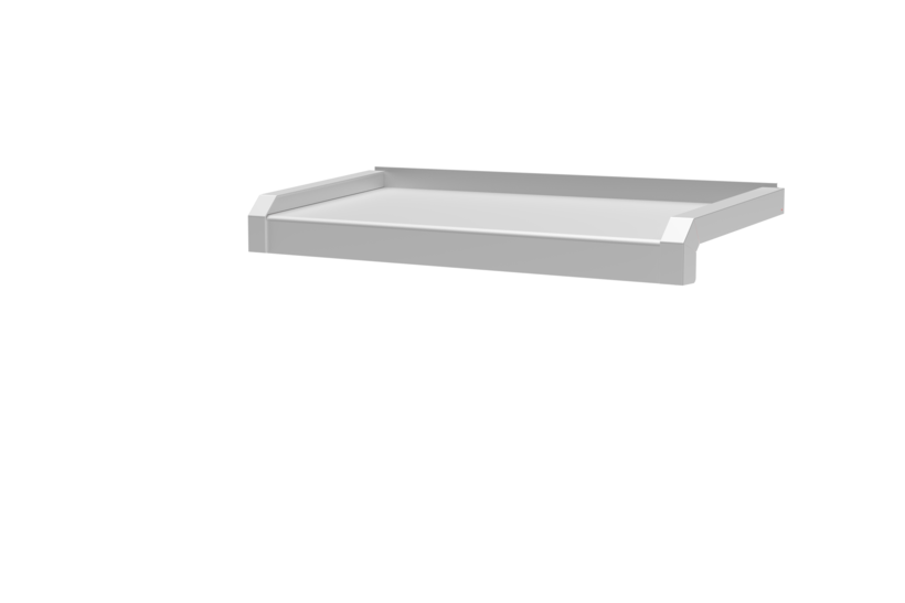 Fensterbank, Variante Standard, inklusive Fensterbank Abschluss A600 GS/24, Oberfläche Alu blank Ausladung 210 mm