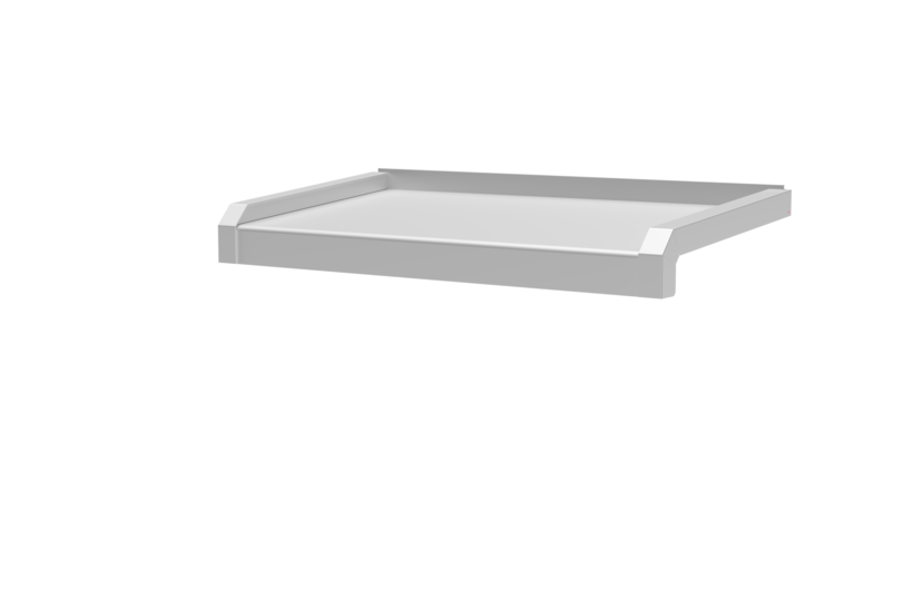 Fensterbank, Variante Standard, inklusive Fensterbank Abschluss A600 GS/24, Oberfläche Alu blank Ausladung 260 mm